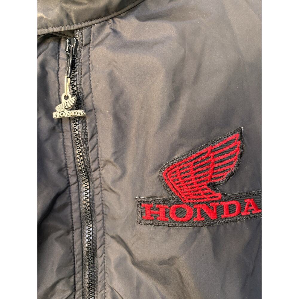 Hondaline Honda OEM VTG 70s 80s Black Red Biker Bomber Jacket Windbreaker XXL - Picture 5 of 12